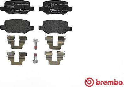 Brembo P 50 058 - Bromsbeläggssats, skivbroms xdelar.se