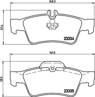 Brembo P 50 052 - Bromsbeläggssats, skivbroms xdelar.se