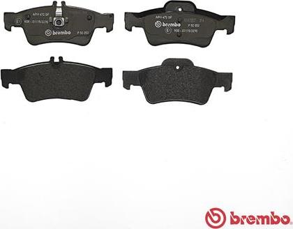 Brembo P 50 052 - Bromsbeläggssats, skivbroms xdelar.se