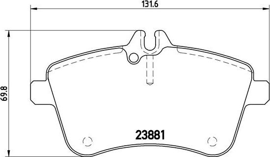 Brembo P 50 057 - Bromsbeläggssats, skivbroms xdelar.se