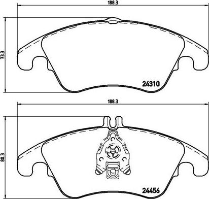 Brembo P 50 069 - Bromsbeläggssats, skivbroms xdelar.se