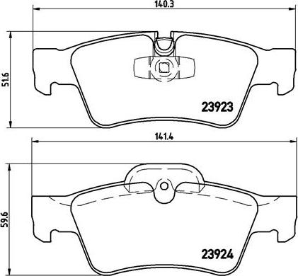 Brembo P 50 064 - Bromsbeläggssats, skivbroms xdelar.se