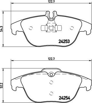 Brembo P 50 068 - Bromsbeläggssats, skivbroms xdelar.se