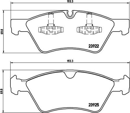 Brembo P 50 063 - Bromsbeläggssats, skivbroms xdelar.se