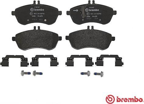 Brembo P 50 067 - Bromsbeläggssats, skivbroms xdelar.se