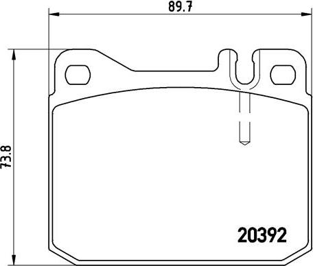 Brembo P 50 002 - Bromsbeläggssats, skivbroms xdelar.se