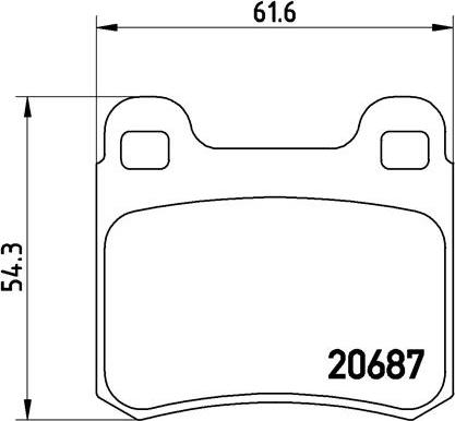 Brembo P 50 007 - Bromsbeläggssats, skivbroms xdelar.se