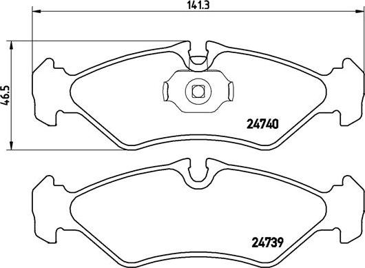 Brembo P 50 081 - Bromsbeläggssats, skivbroms xdelar.se