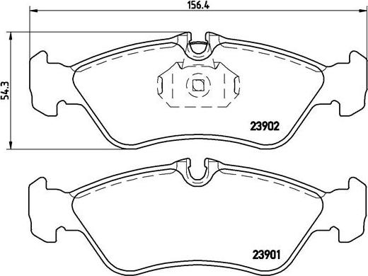 Brembo P 50 082 - Bromsbeläggssats, skivbroms xdelar.se