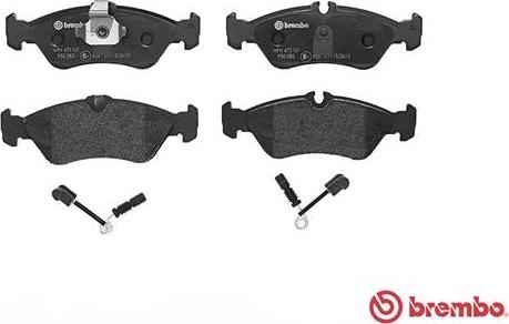 Brembo P 50 082 - Bromsbeläggssats, skivbroms xdelar.se