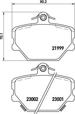 Brembo P 50 038 - Bromsbeläggssats, skivbroms xdelar.se