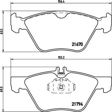 Brembo P 50 026 - Bromsbeläggssats, skivbroms xdelar.se