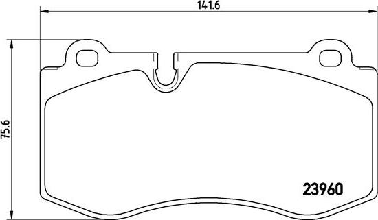 Brembo P 50 074 - Bromsbeläggssats, skivbroms xdelar.se