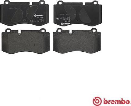 Brembo P 50 074 - Bromsbeläggssats, skivbroms xdelar.se