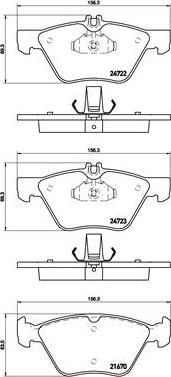 Brembo P 50 075 - Bromsbeläggssats, skivbroms xdelar.se