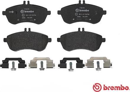 Brembo P 50 070 - Bromsbeläggssats, skivbroms xdelar.se