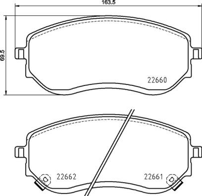 Brembo P 50 144 - Bromsbeläggssats, skivbroms xdelar.se