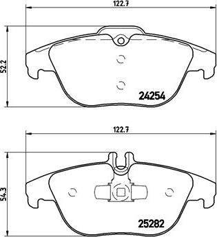 Brembo P 50 104 - Bromsbeläggssats, skivbroms xdelar.se