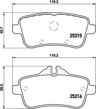 Brembo P 50 100 - Bromsbeläggssats, skivbroms xdelar.se