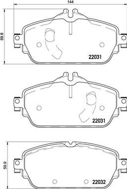 Brembo P 50 119 - Bromsbeläggssats, skivbroms xdelar.se