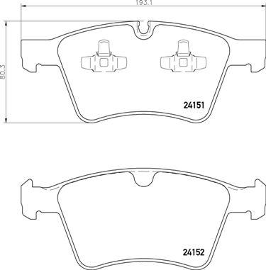 Brembo P 50 115 - Bromsbeläggssats, skivbroms xdelar.se