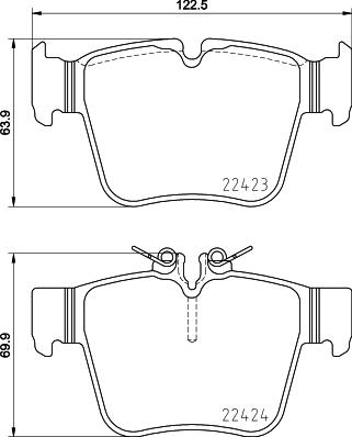 Brembo P 50 133 - Bromsbeläggssats, skivbroms xdelar.se