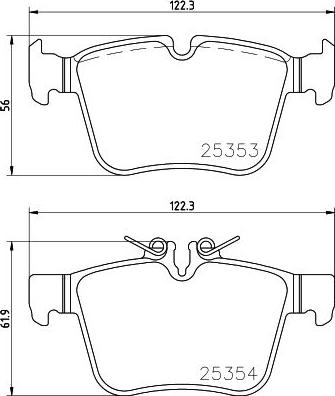 Brembo P 50 122 - Bromsbeläggssats, skivbroms xdelar.se