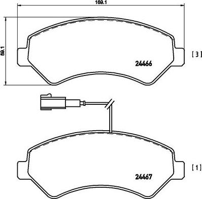 Brembo P 61 094 - Bromsbeläggssats, skivbroms xdelar.se