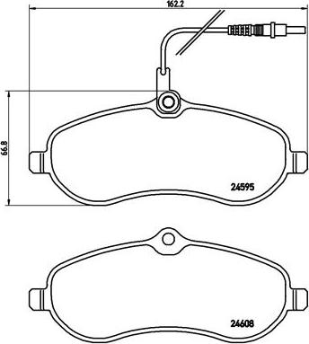 Brembo P 61 096 - Bromsbeläggssats, skivbroms xdelar.se