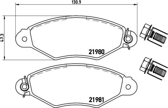 Brembo P 61 098 - Bromsbeläggssats, skivbroms xdelar.se