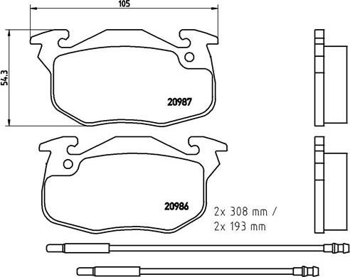 Brembo P 61 044 - Bromsbeläggssats, skivbroms xdelar.se