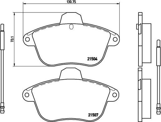 Brembo P 61 046 - Bromsbeläggssats, skivbroms xdelar.se