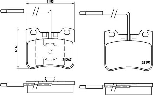 Brembo P 61 047 - Bromsbeläggssats, skivbroms xdelar.se