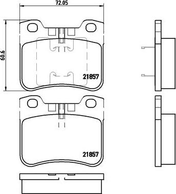 Brembo P 61 059 - Bromsbeläggssats, skivbroms xdelar.se