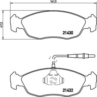 Brembo P 61 054 - Bromsbeläggssats, skivbroms xdelar.se