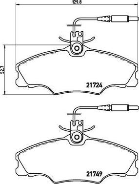 Brembo P 61 056 - Bromsbeläggssats, skivbroms xdelar.se