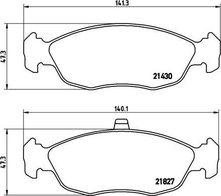 Brembo P 61 051 - Bromsbeläggssats, skivbroms xdelar.se