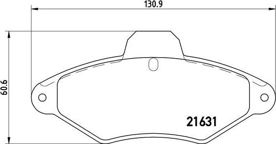 Brembo P 61 052 - Bromsbeläggssats, skivbroms xdelar.se