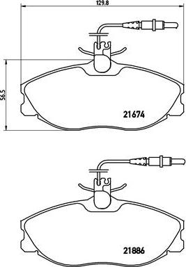 Brembo P 61 057 - Bromsbeläggssats, skivbroms xdelar.se