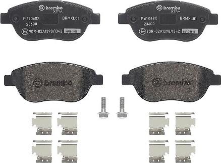 Brembo P 61 068X - Bromsbeläggssats, skivbroms xdelar.se