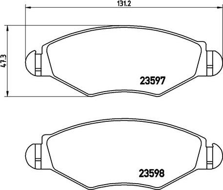 Brembo P 61 063 - Bromsbeläggssats, skivbroms xdelar.se