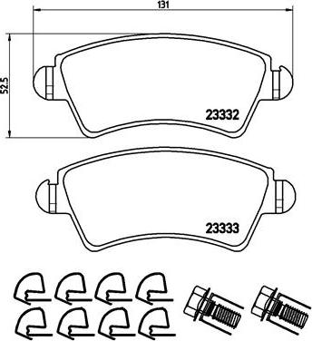 Brembo P 61 067 - Bromsbeläggssats, skivbroms xdelar.se