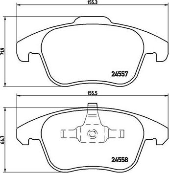 Brembo P 61 086 - Bromsbeläggssats, skivbroms xdelar.se