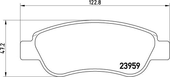 Brembo P 61 081 - Bromsbeläggssats, skivbroms xdelar.se