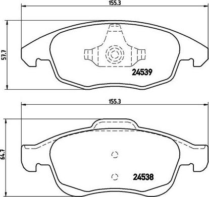 Brembo P 61 083 - Bromsbeläggssats, skivbroms xdelar.se