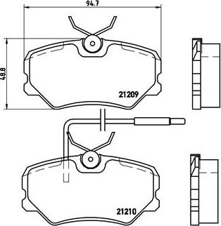 Brembo P 61 035 - Bromsbeläggssats, skivbroms xdelar.se