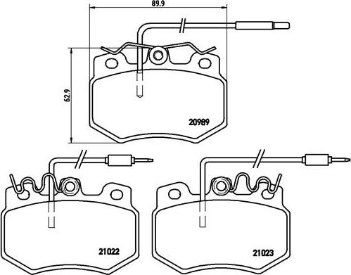 Brembo P 61 031 - Bromsbeläggssats, skivbroms xdelar.se