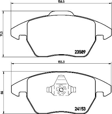 Brembo P 61 076X - Bromsbeläggssats, skivbroms xdelar.se