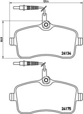 Brembo P 61 077 - Bromsbeläggssats, skivbroms xdelar.se