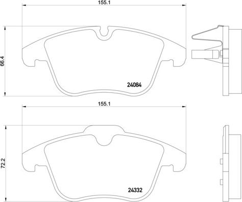 Brembo P 61 106 - Bromsbeläggssats, skivbroms xdelar.se